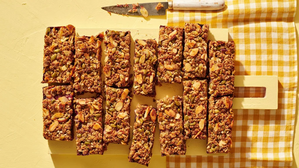 Granola bars sliced into 14 pieces