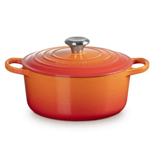 Le Creuset Cast Iron Round Casserole in volcanic colour