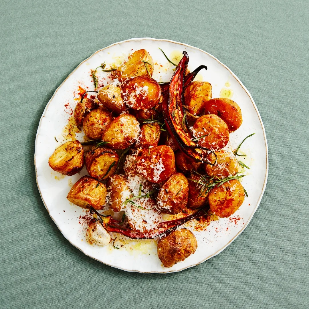 Roast baby potatoes with chilli