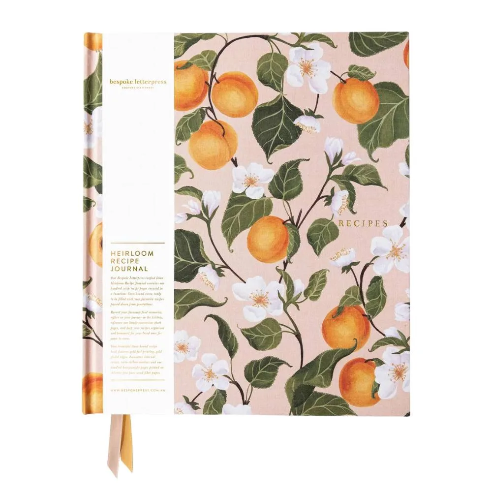 Bespoke Letterpress Heirloom Recipe Book Journal