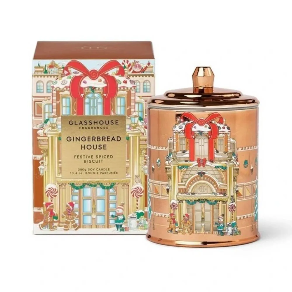 Glasshouse Fragrances Gingerbread House Soy Candle