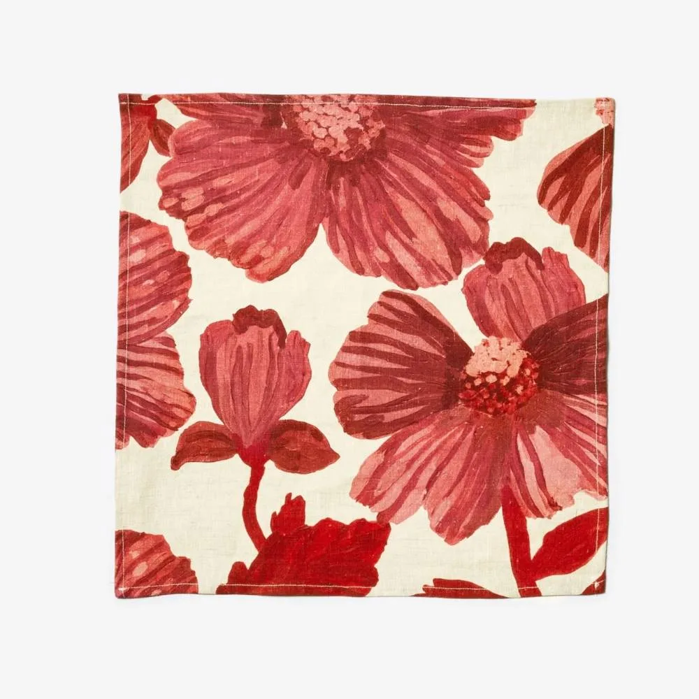 Leon Cerise Napkins (set of 4)