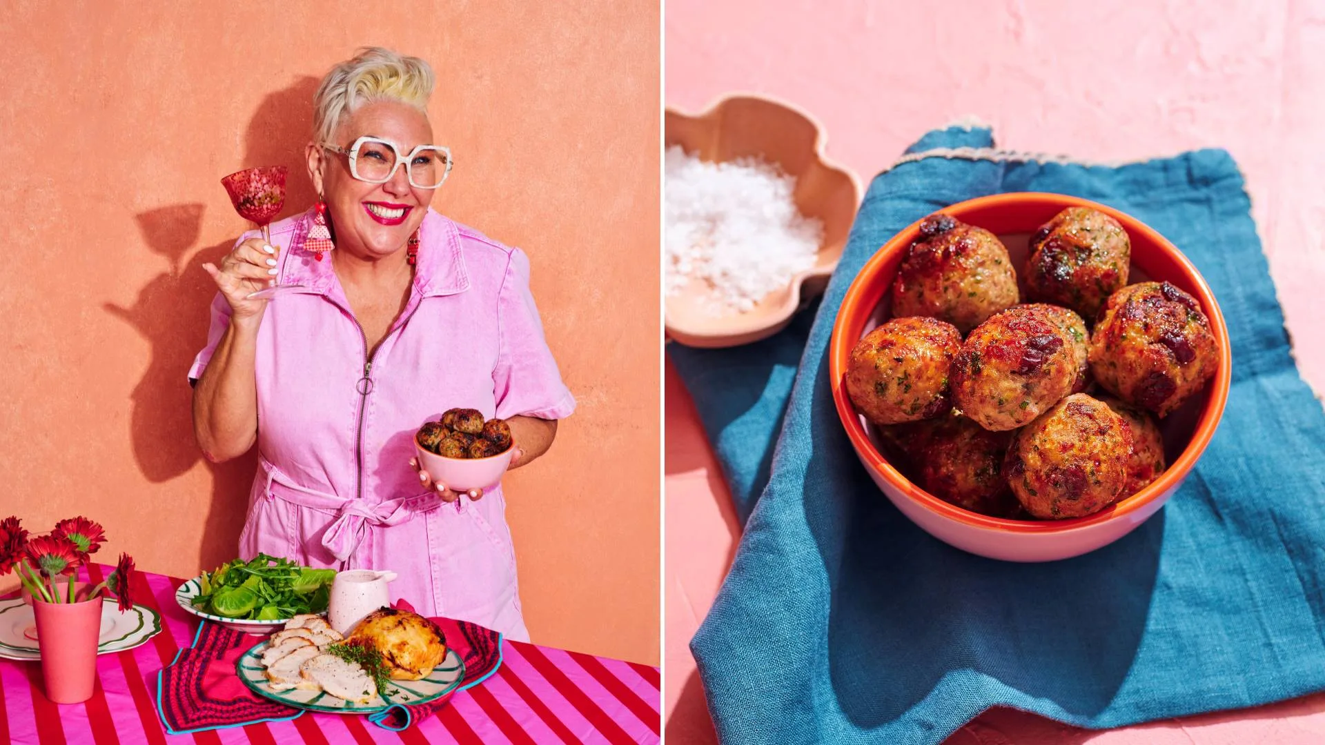Steph De Sousa’s air fryer turkey roll and stuffing balls 
