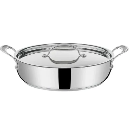 Jamie Oliver by Tefal Cooks Classic Stainless Steel Non-stick Induction Shallowpan 30cm + Lid - Tefal Black Friday sale