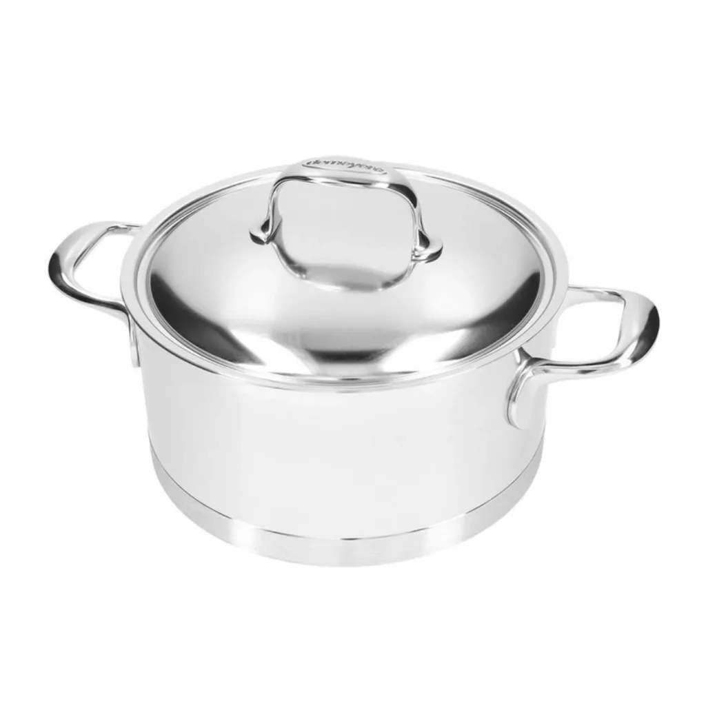 The Demeyere Atlantis Casserole with Lid 22cm/4.0L is compatible with all cooking surfaces, including induction