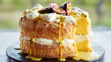 Passionfruit sponge cake