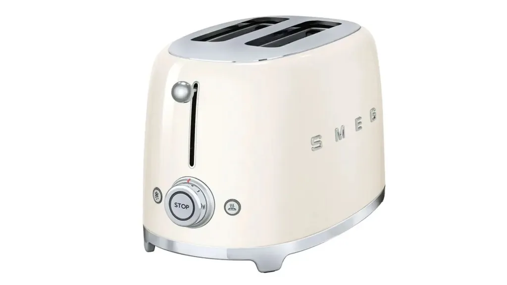 Smeg 50's Retro Style TSF01 2 Slice Toaster Cream