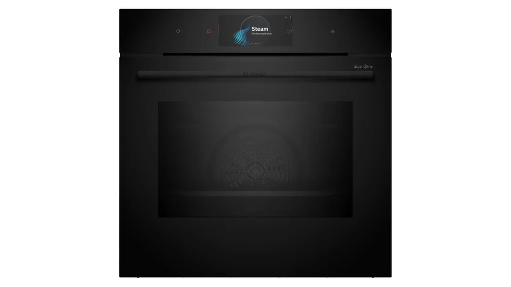 Bosch Series 8 Accentline 60cm Built-in Oven with Steam Function Black HSG958DB1A