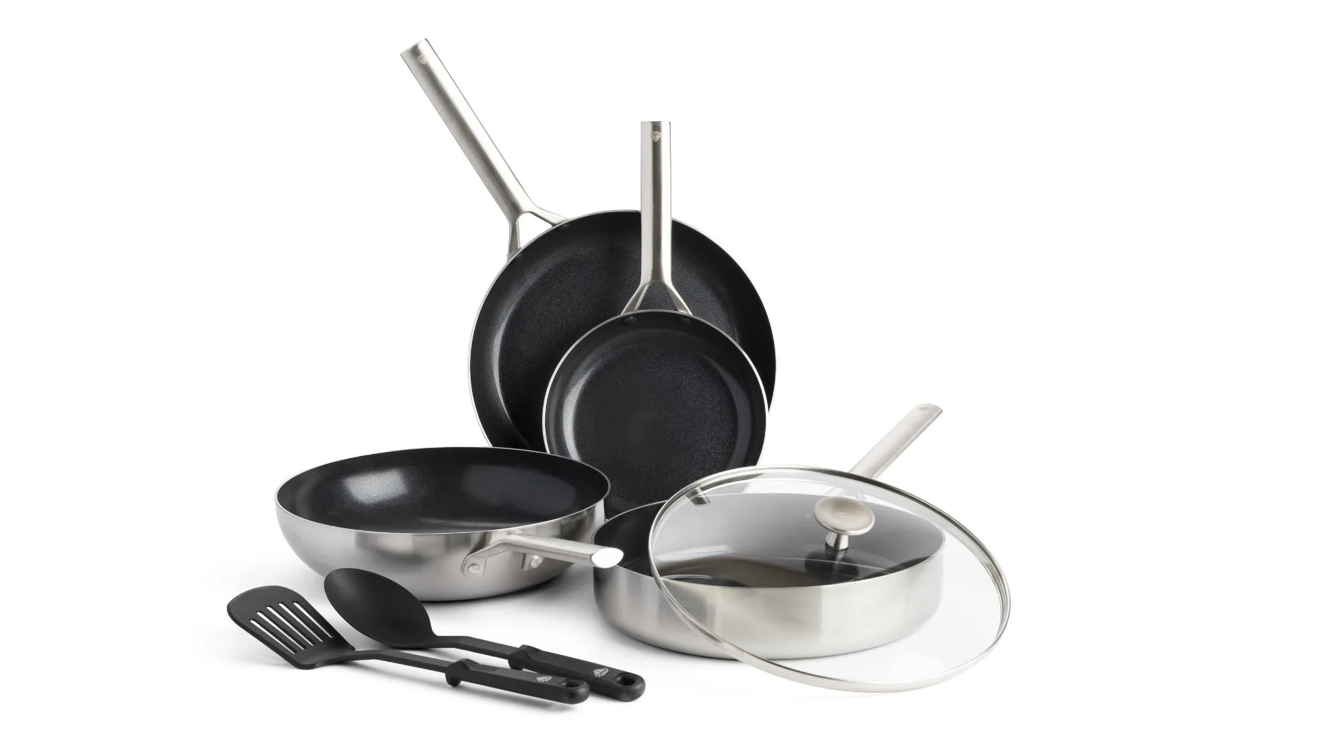GreenPan Blue Diamond Tri-Ply Stainless Steel 4 piece cookware set.