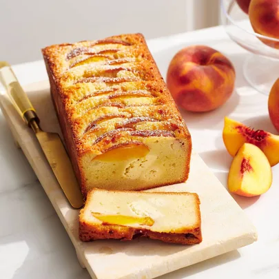 Peach loaf cake
