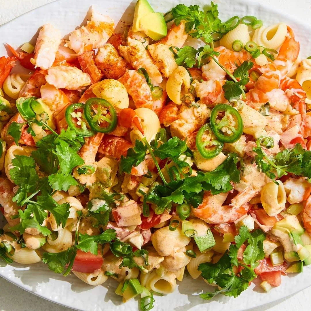 Prawn pasta salad