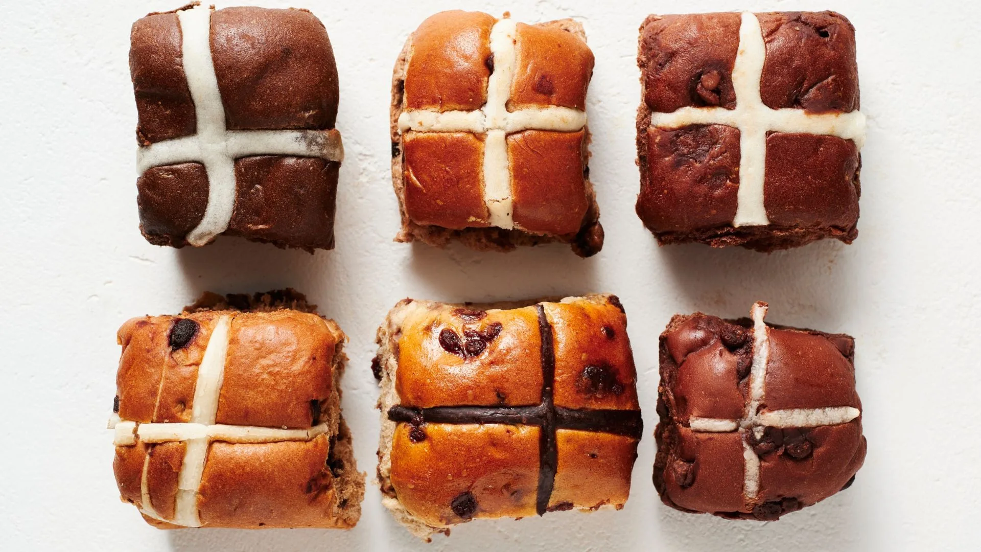 best hot cross buns taste test - six chocolate hot cross buns