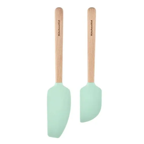 KitchenAid Spearmint and Beechwood Spatulas