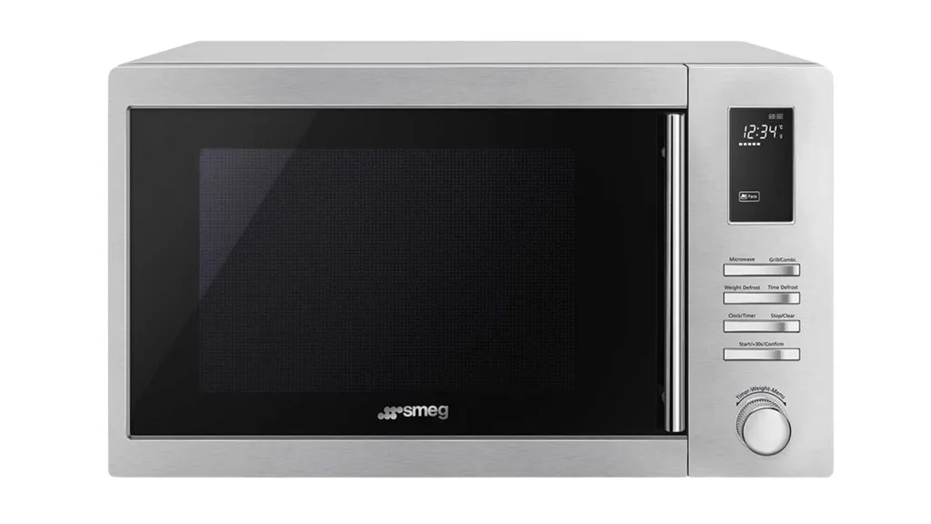 Smeg 34L 1000W MW Oven with Grill - stainless steel