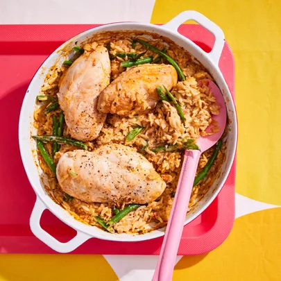 Steph de Sousa’s one pan chicken risoni
