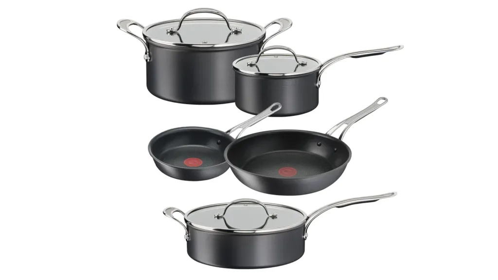 Jamie Oliver by Tefal Cooks Classic Non-Stick Induction Hard Anodised 5pc Cookware Set