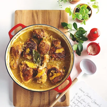 Julie Goodwin’s slow-roasted lemon garlic chicken casserole