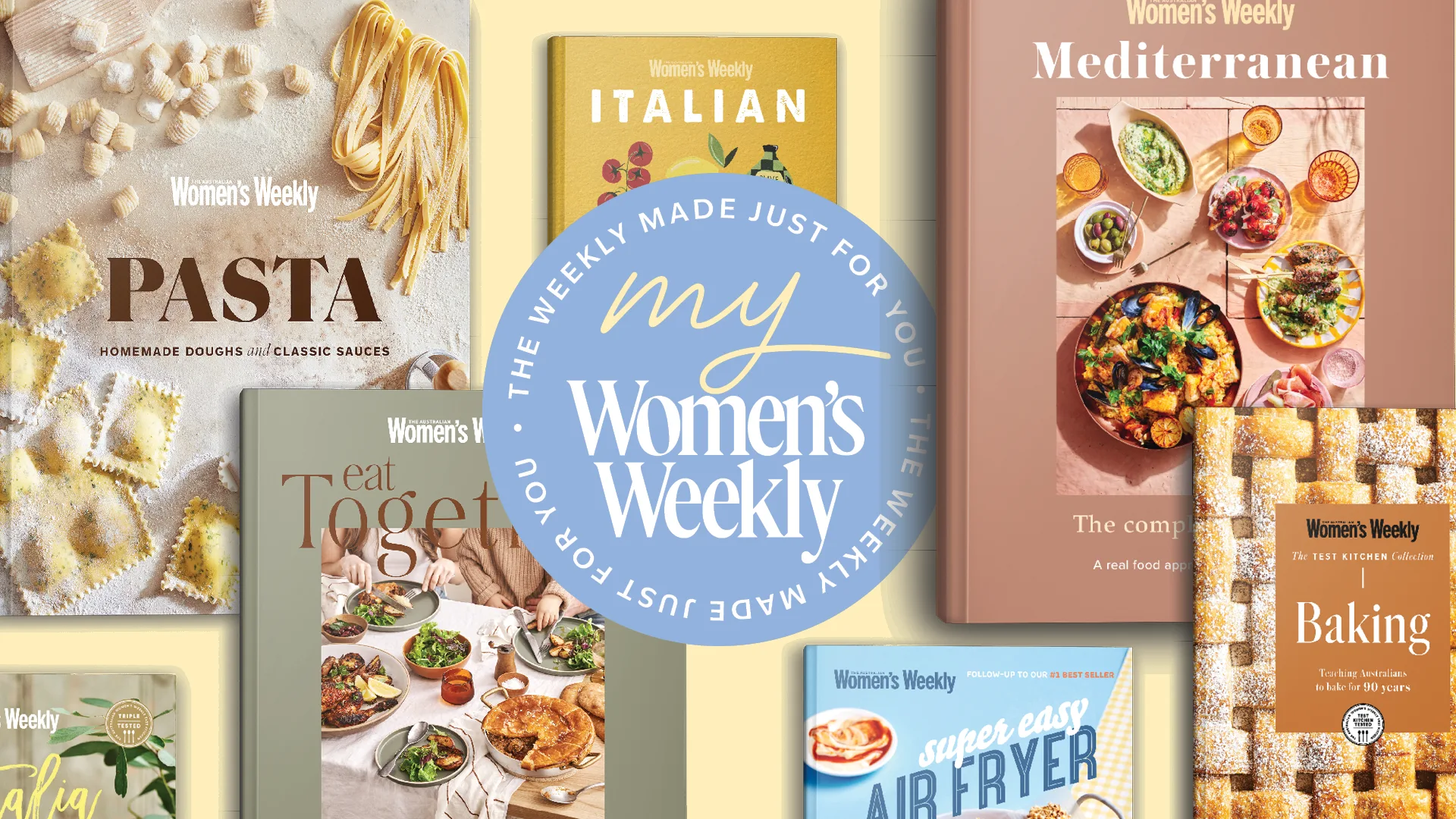 A selection of Women's Weekly cookbooks