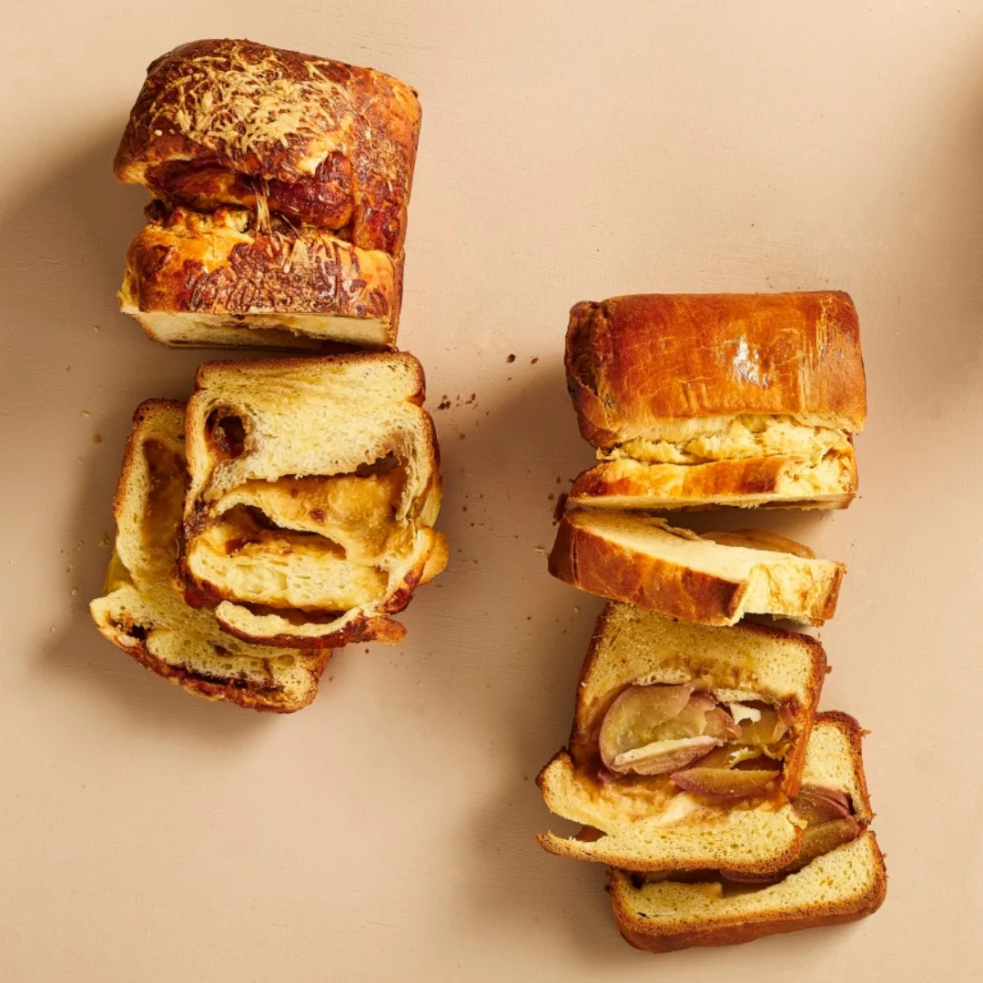 two brioche loaves