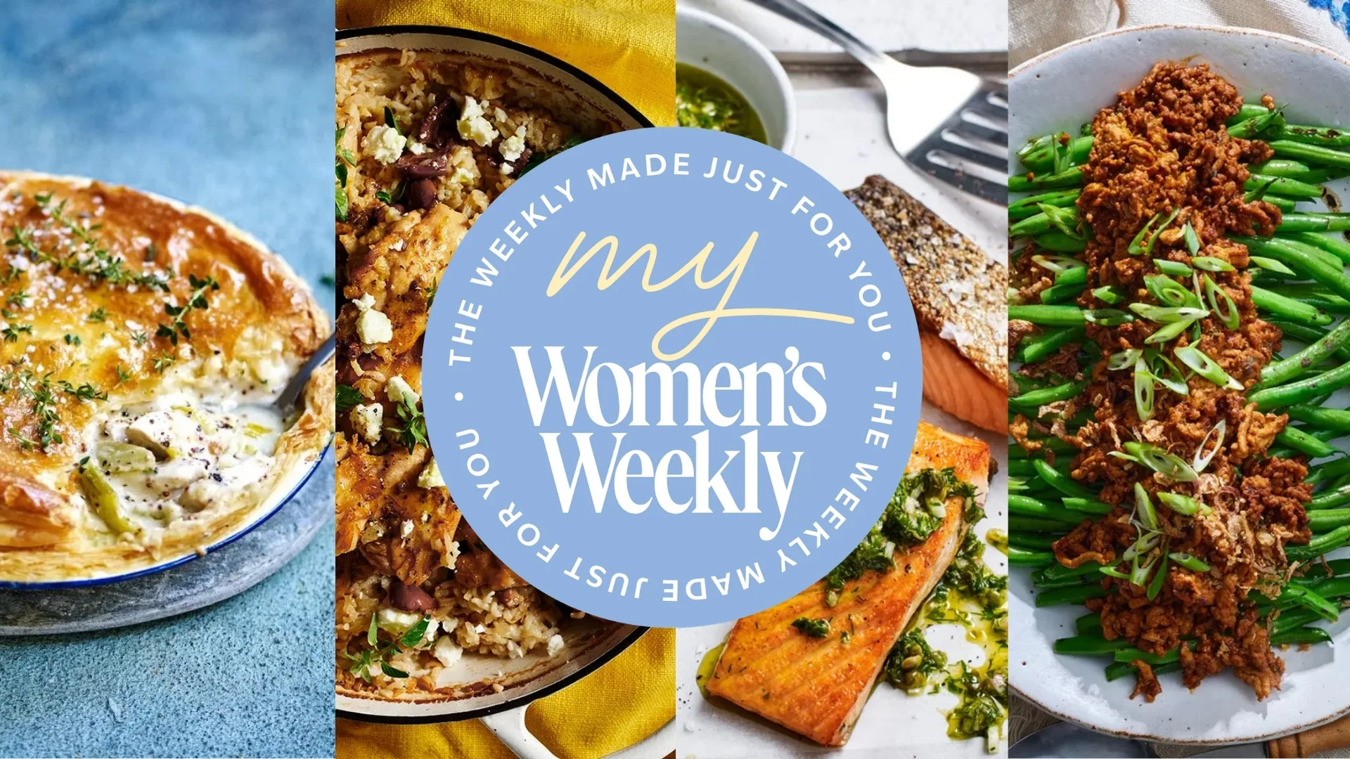 four recipe images and a blue dinkus