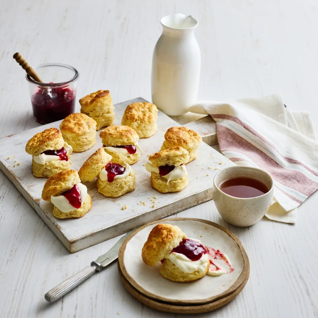 scones with jam and cream; recipe from farmer wants a wife zac