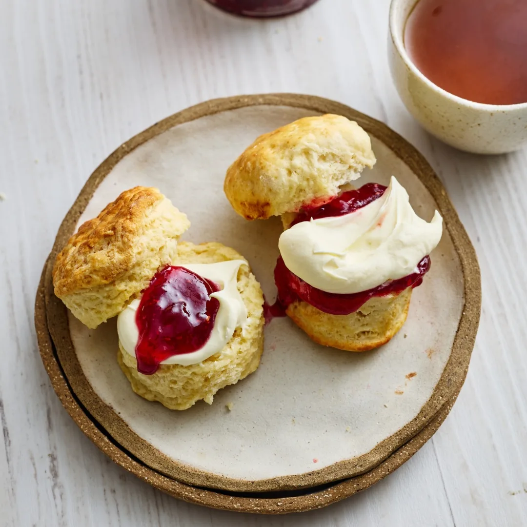 scones with jam and cream; recipe from farmer wants a wife zac