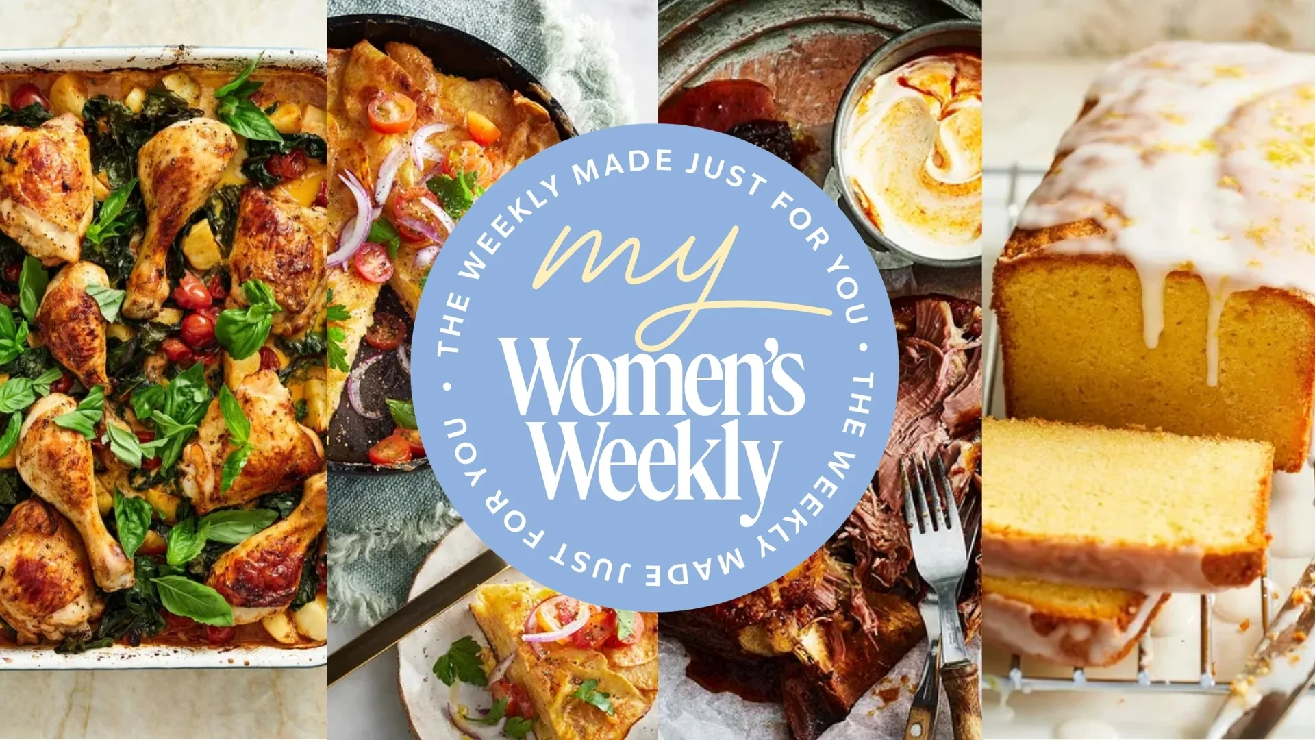 four images from a winter weekly meal plan
