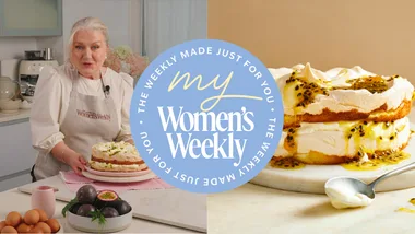 Food director Fran Abdallaoui and the passionfruit meringue cake