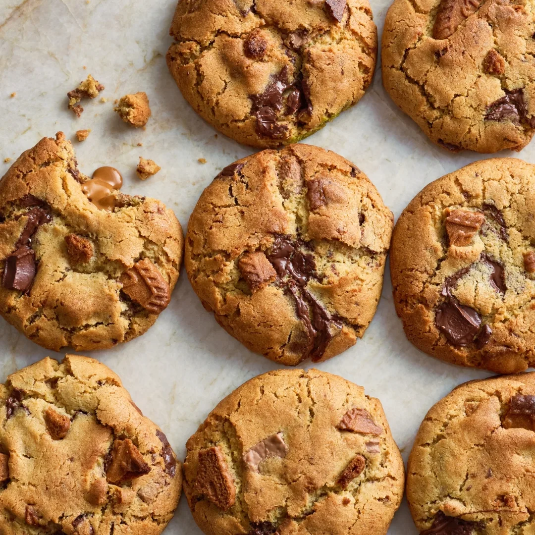 Biscoff cookies with chocolate