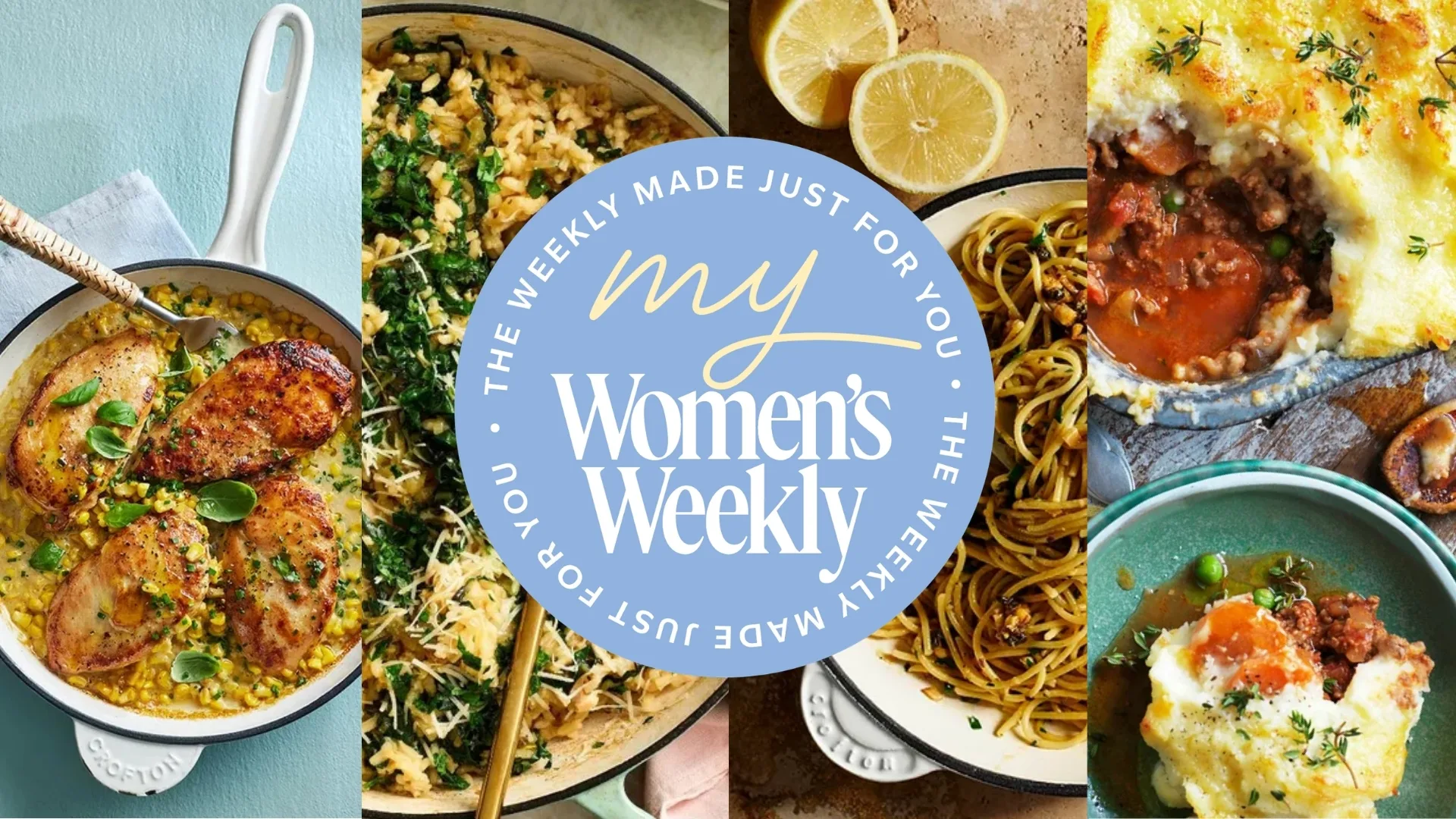 four recipe images from Winter Weekly Meal Plan 6