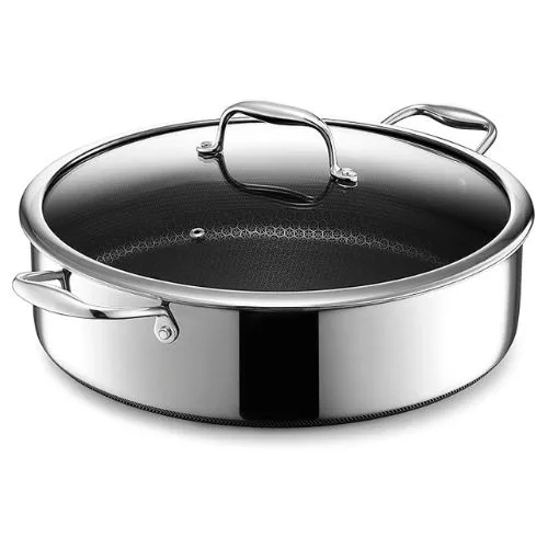 HexClad Hybrid Nonstick 7-Litre Sauté Pan with Tempered Glass Lid - Hexclad prime day deals