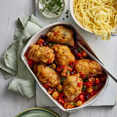 Air fryer chicken cacciatore