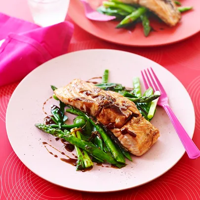 Julie Goodwin’s grilled salmon with sweet soy glaze