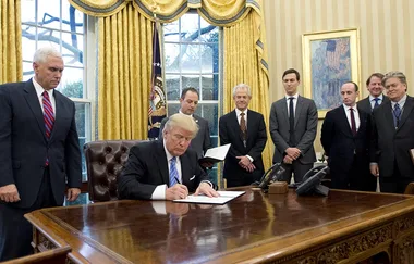 Photo of Trump signing abortion order goes viral