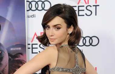 You have to see (and try) Lily Collins’ gorgeous golden eye make-up