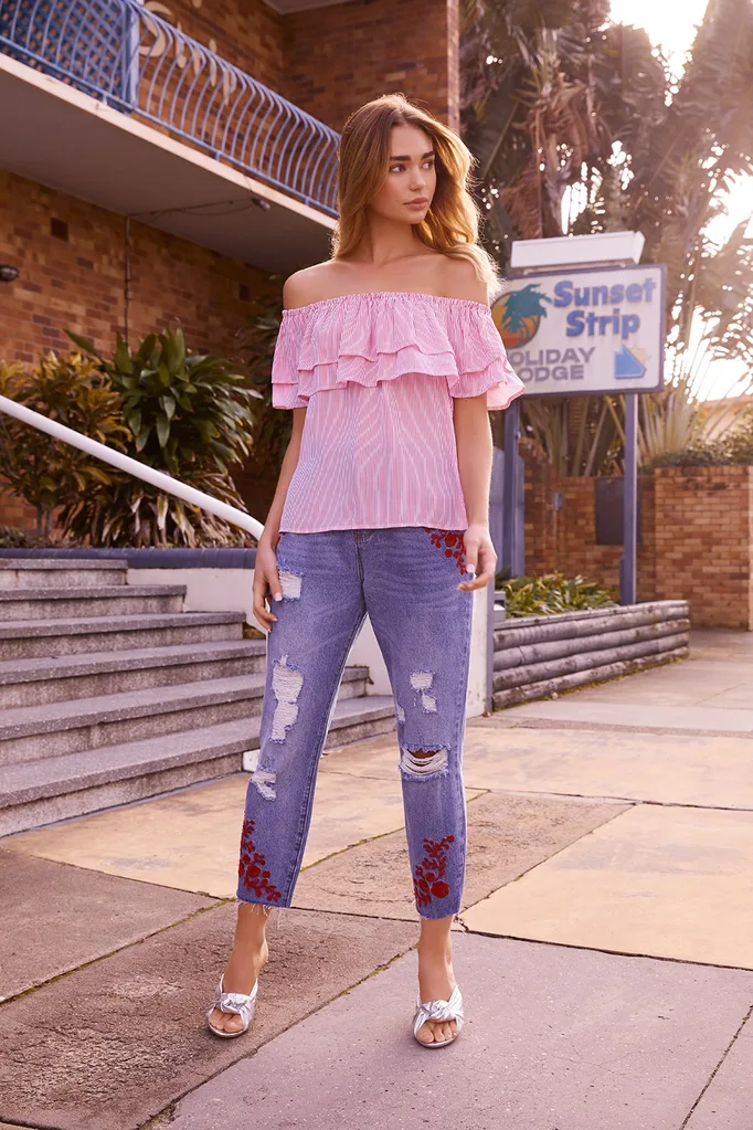 Embellished jeans