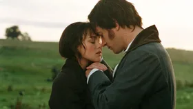 A film still from the 2005 pride and prejudice film.