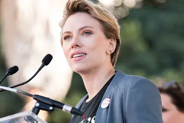 Scarlett Johansson Tells James Franco She Wants Her Time’s Up Pin Back