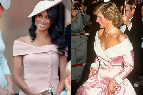 Meghan Markle Princess Diana same pink dress