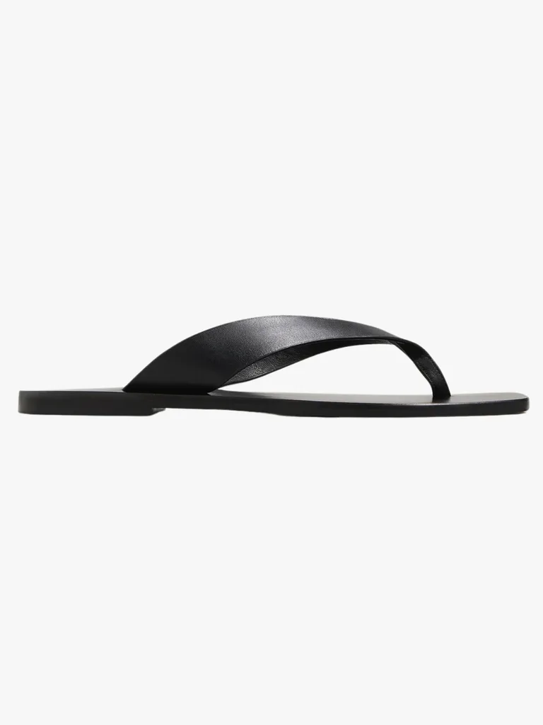 Kinto black leather thongs by A Emery