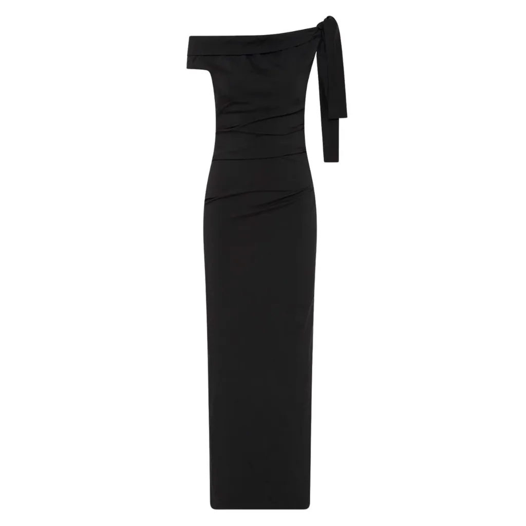 black wedding guest dress