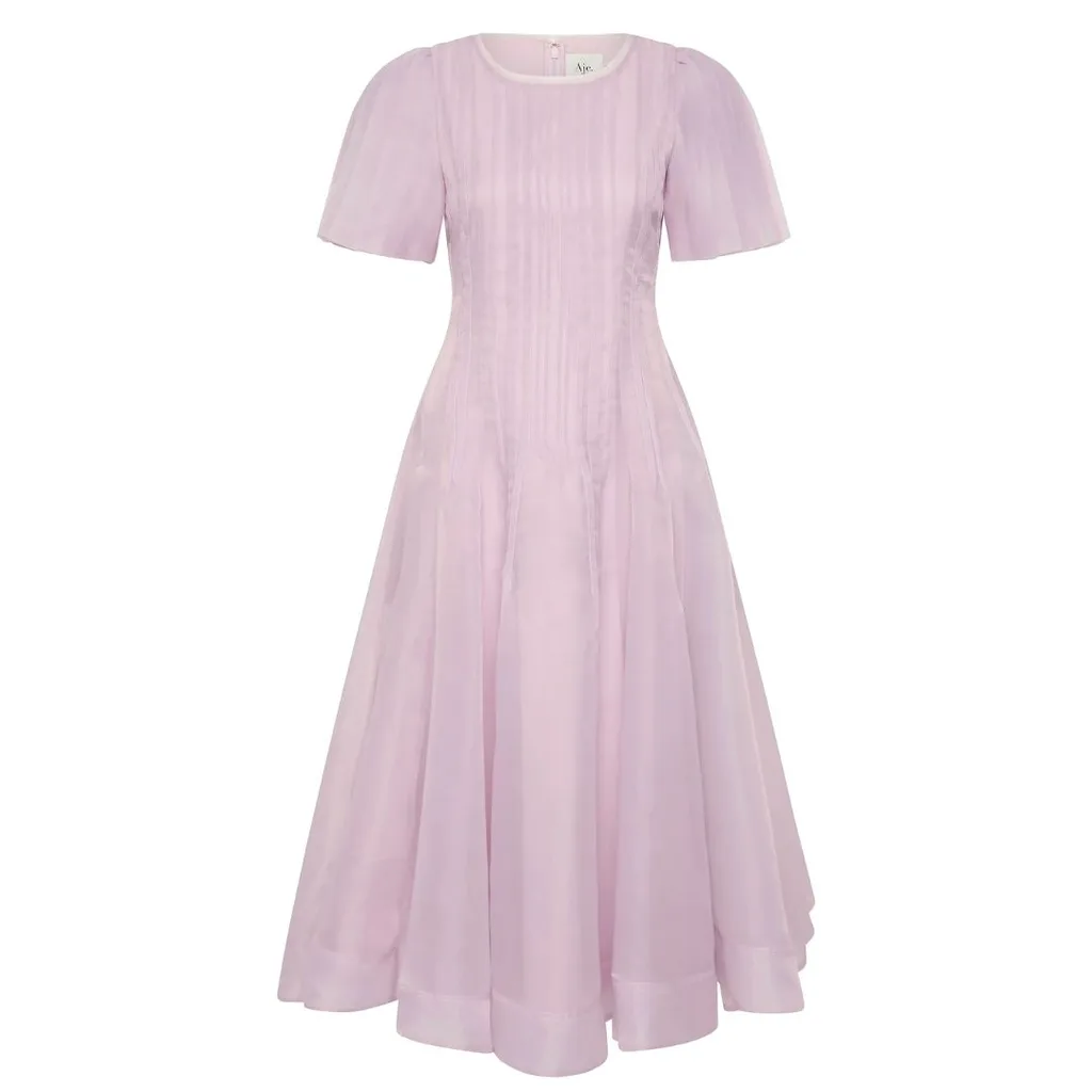 Spring summer wedding guest dress with sleeves