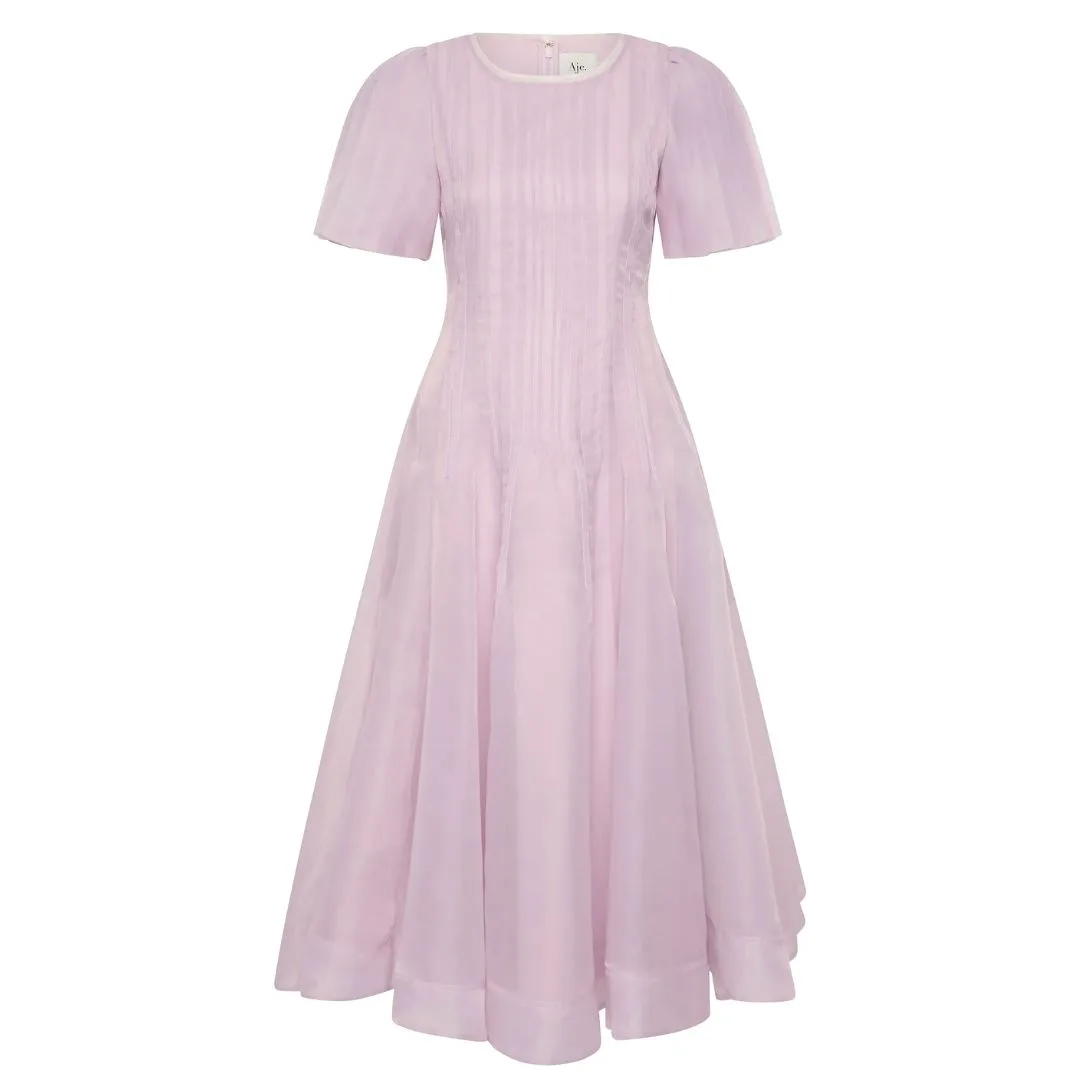 Spring summer wedding guest dress with sleeves