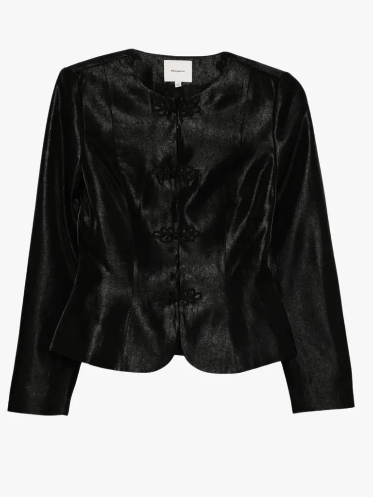 satin jacket reformation