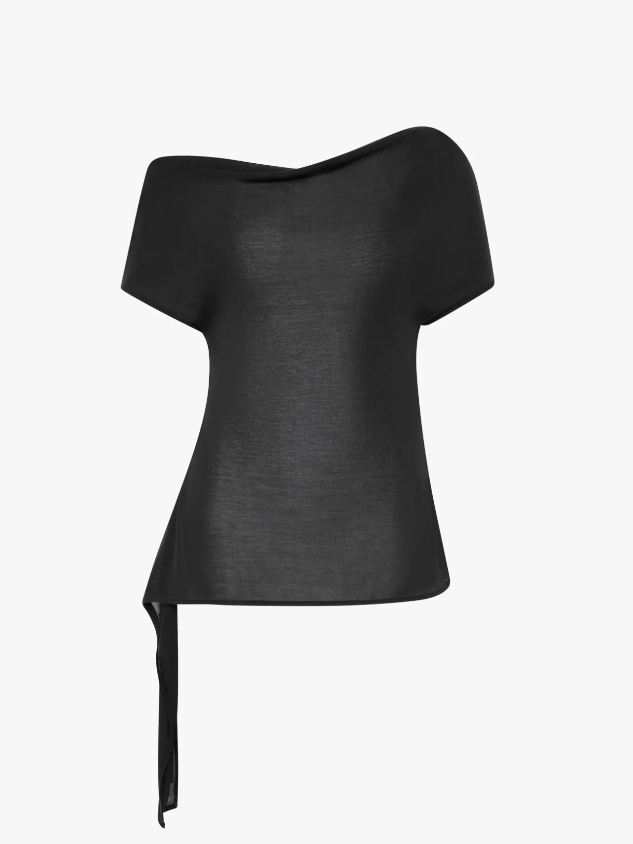 St Agni Off shoulder tshirt top in black