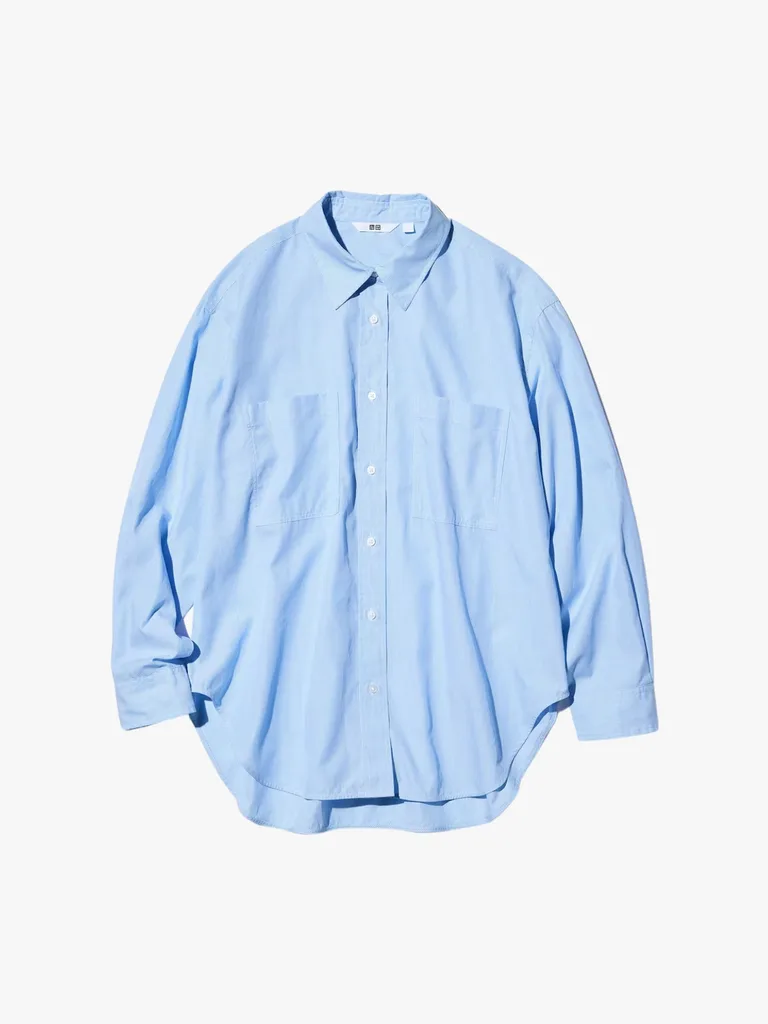 Blue button up shirt Uniqlo