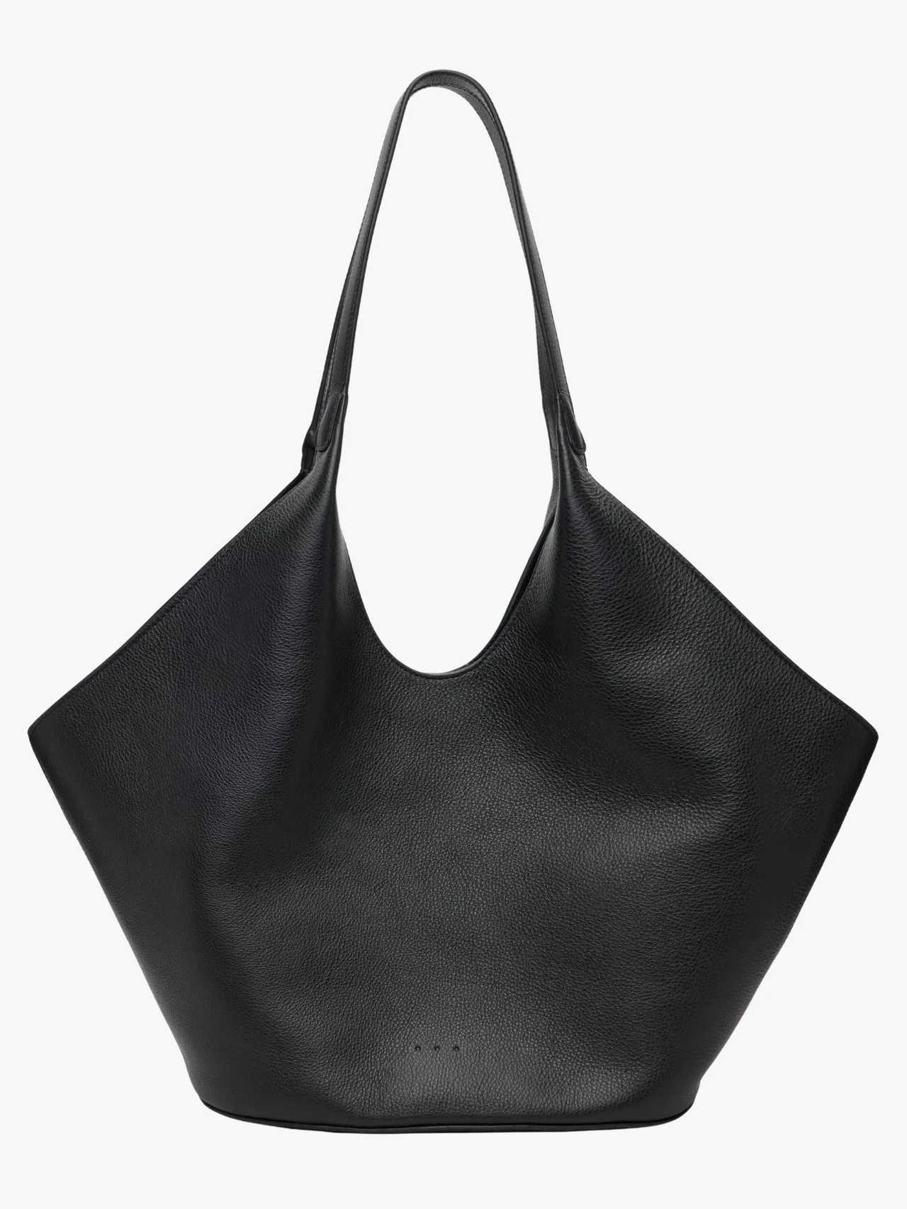 black leather tote bag 