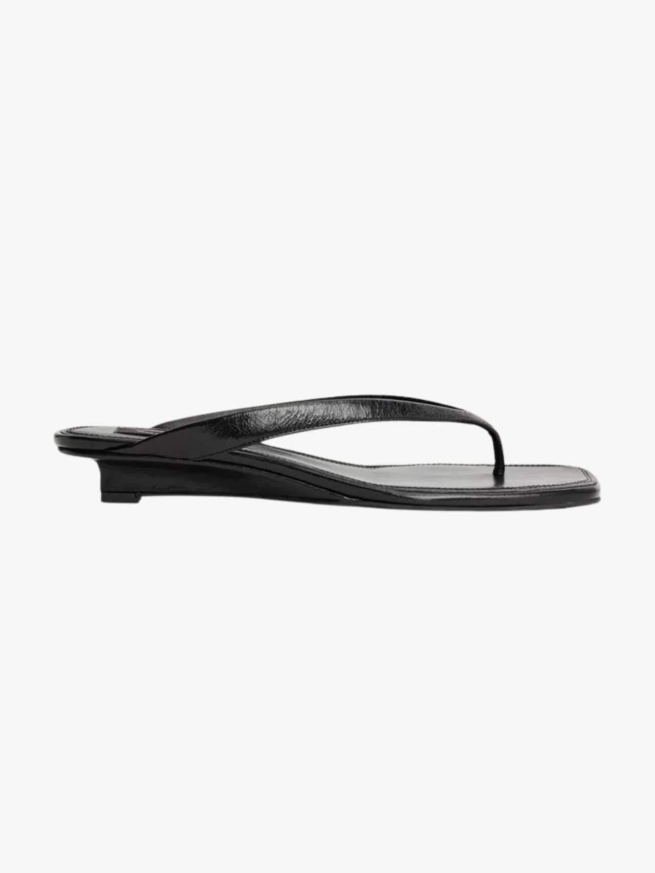 black thongs with low heel