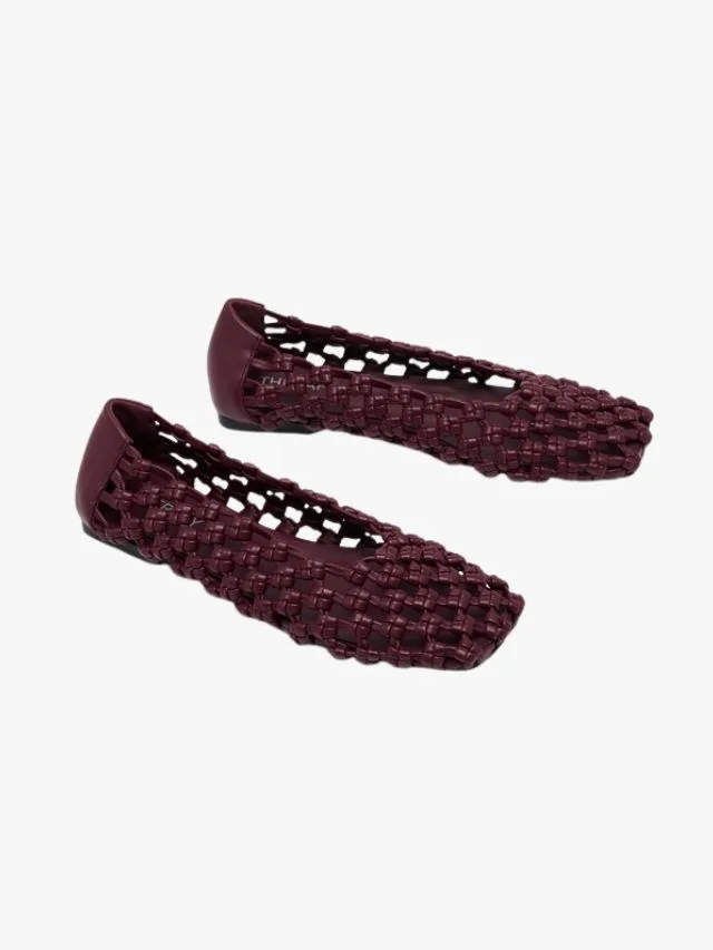 mesh ballet flats
