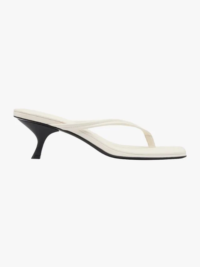 cream thong heel st agni